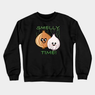 Smelly Time! Cute Onion and Garlic Crewneck Sweatshirt